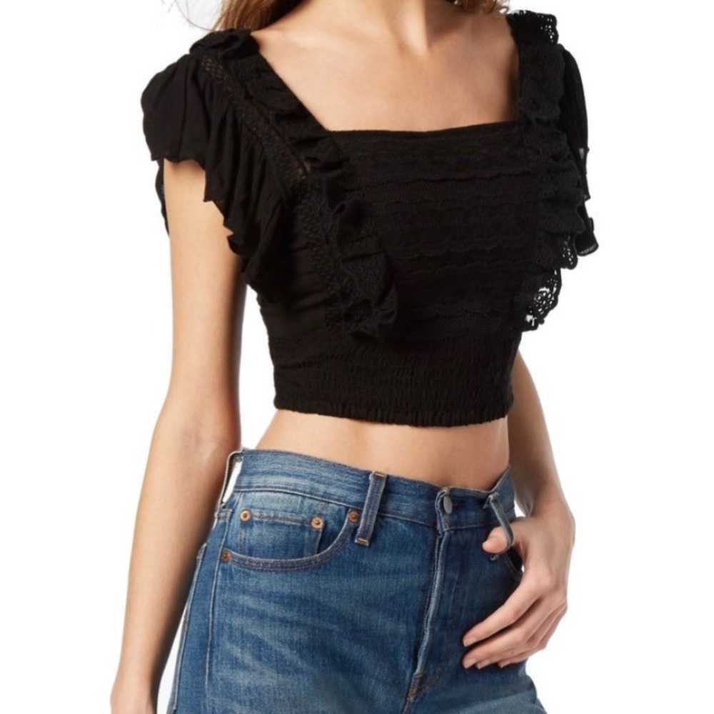 Free People lace crop top
